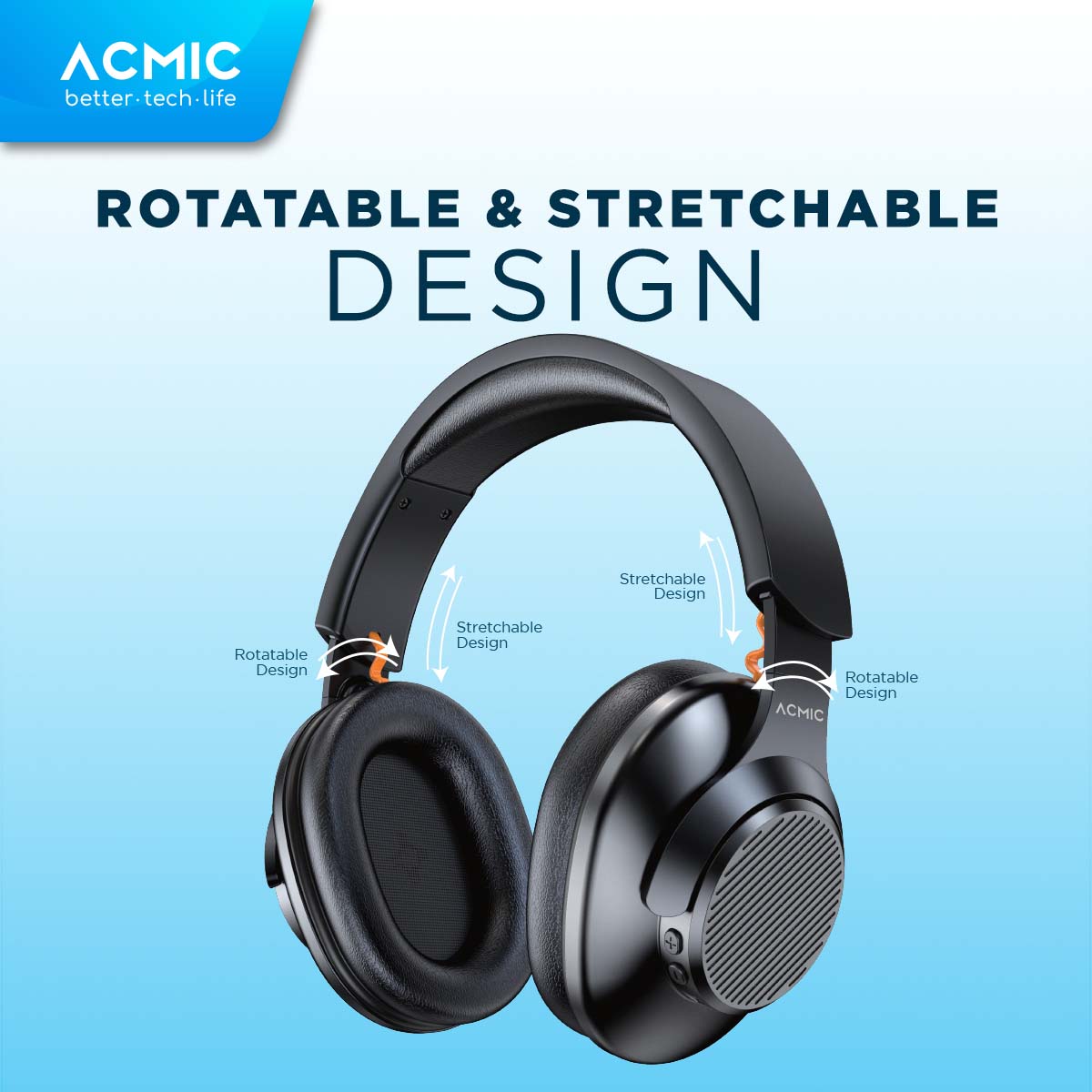 ACMIC AIRBASS Superior Bass & Ultra Light Wireless Headphone Headset Bluetooth 5.4