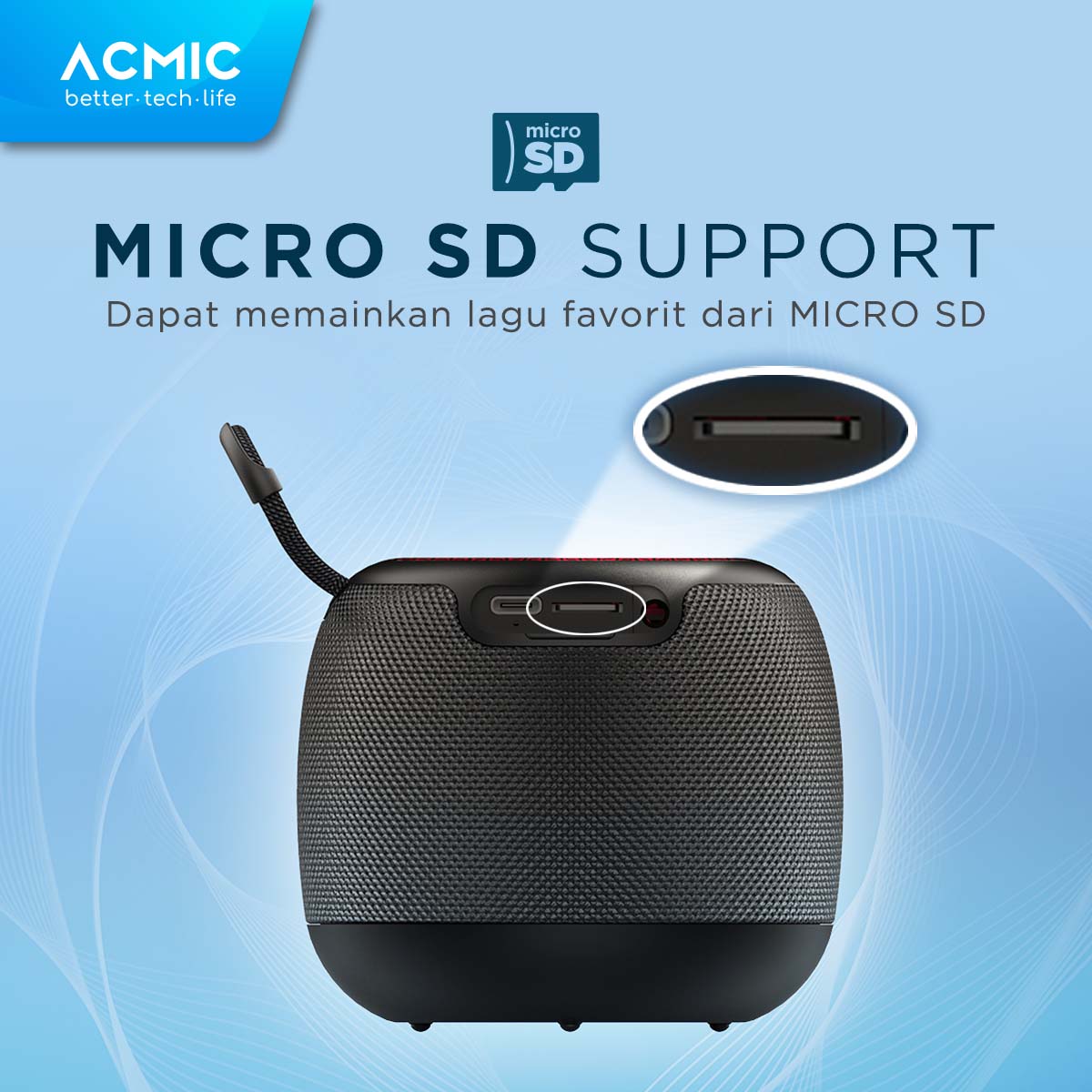 ACMIC MINI BOOMBASS Bluetooth Portable Speaker Stereo Wireless Extra Powerful Bass Waterproof