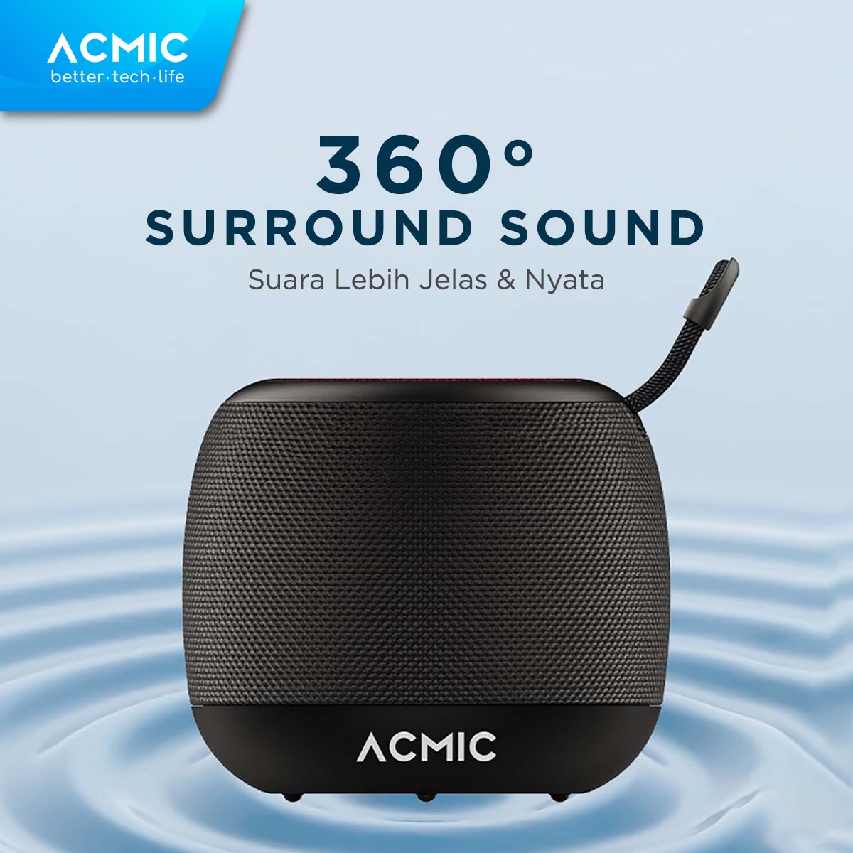 ACMIC MINI BOOMBASS Bluetooth Portable Speaker Stereo Wireless Extra Powerful Bass Waterproof