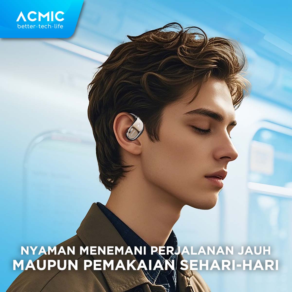 ACMIC AURA OWS Open Wear Stereo Bluetooth Earphone Headset Open Ear TWS