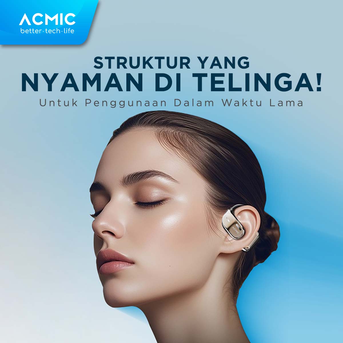 ACMIC AURA OWS Open Wear Stereo Bluetooth Earphone Headset Open Ear TWS
