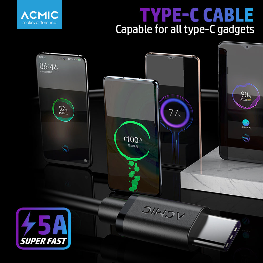 ACMIC KAi100 AiCharge Kabel Data USB-C Fast Charging 66W 3A + 5A VOOC