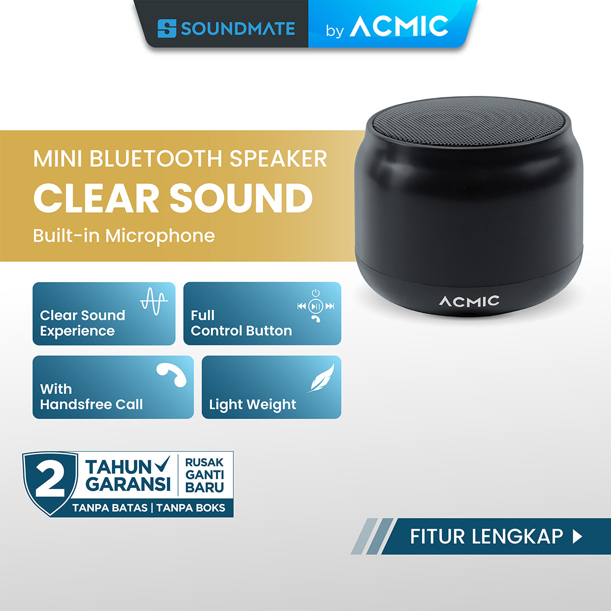 ACMIC MINI TUNE Bluetooth Portable Speaker Stereo Wireless Extra Bass