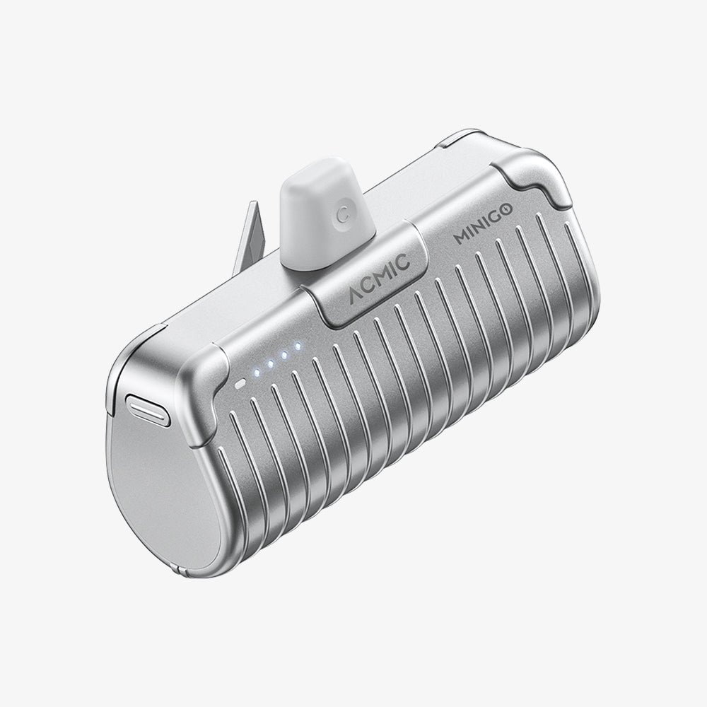 ACMIC MINIGO Mini PowerBank + Phone Holder USB Type C or iPhone Lightning PD Fast Charging 20 Watt