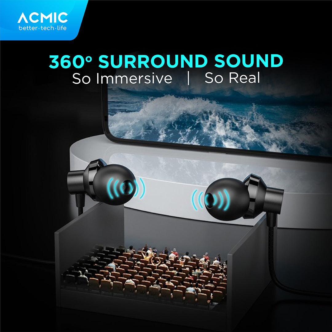 ACMIC PRIME In-Ear Headset Earphone Earbuds Headphone Stereo with Mic