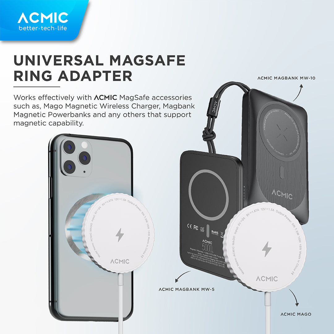 ACMIC MAGRING Wireless Magnetic Plate Universal Magsafe Ring Adapter