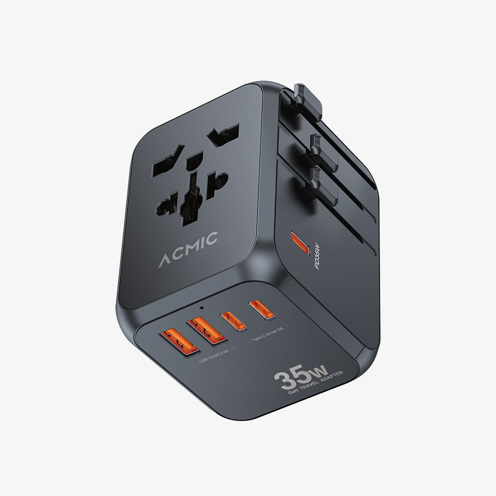 ACMIC TAC35 Travel Adapter Universal GaN 35watt Adaptor Fast Charging