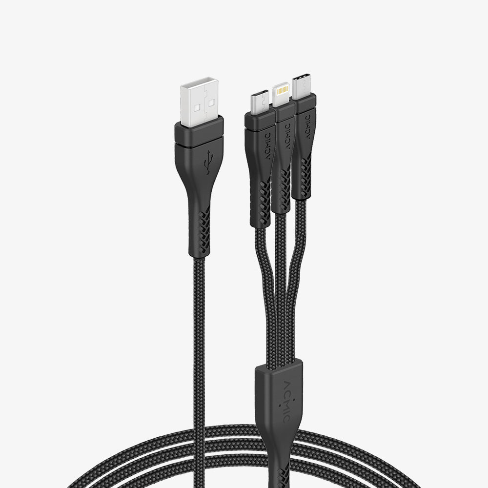 ACMIC TRIO Kabel data 3 in 1 Fast Charging Quick Charge 3.0 Cable 3in1 Charger