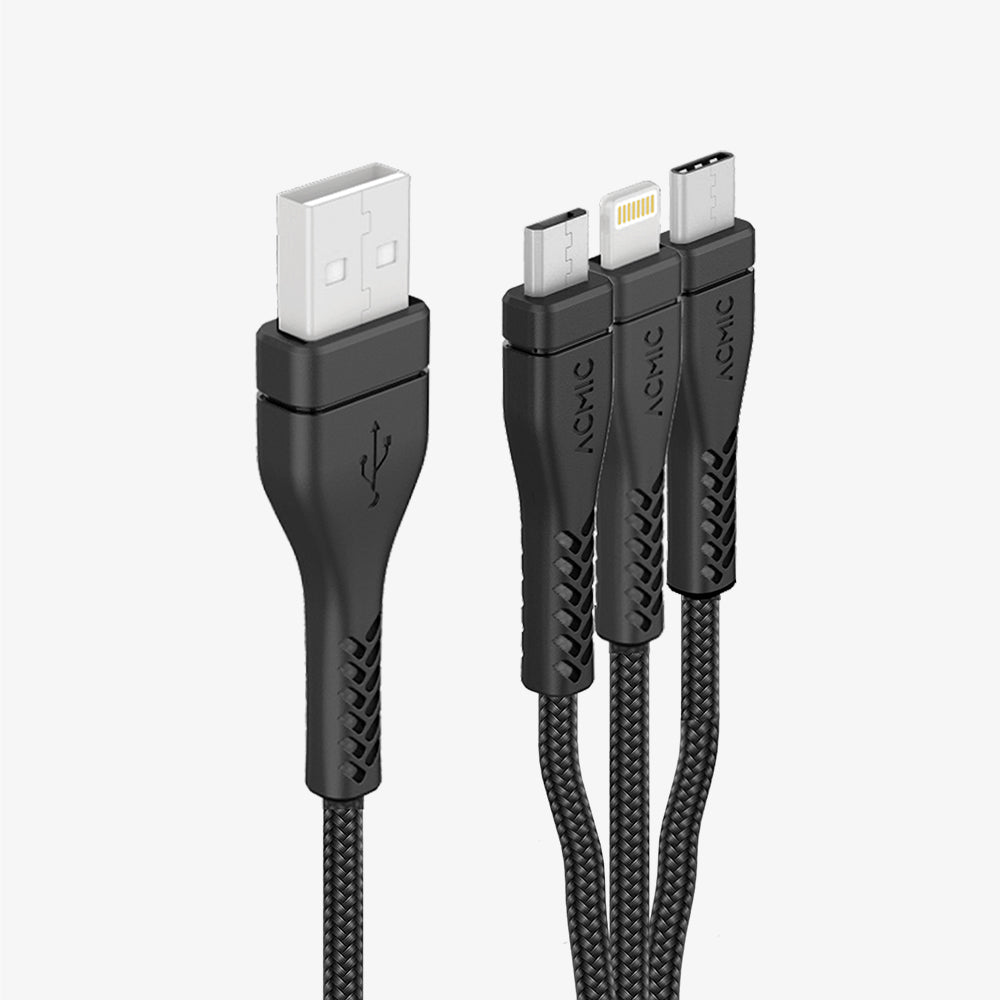 ACMIC TRIO Kabel data 3 in 1 Fast Charging Quick Charge 3.0 Cable 3in1 Charger