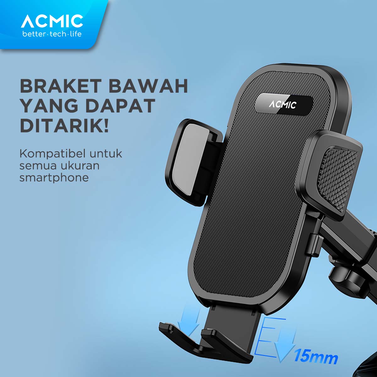 ACMIC Smart Phone Car Holder CH01 Holder Mobil Car Phone Holder Black