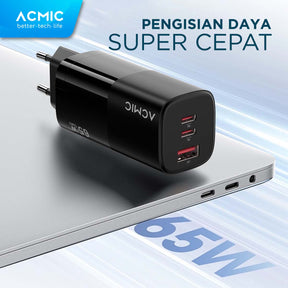 ACMIC CPD65 GaN Type C 65W Kepala Charger Super Fast Charging Adaptor