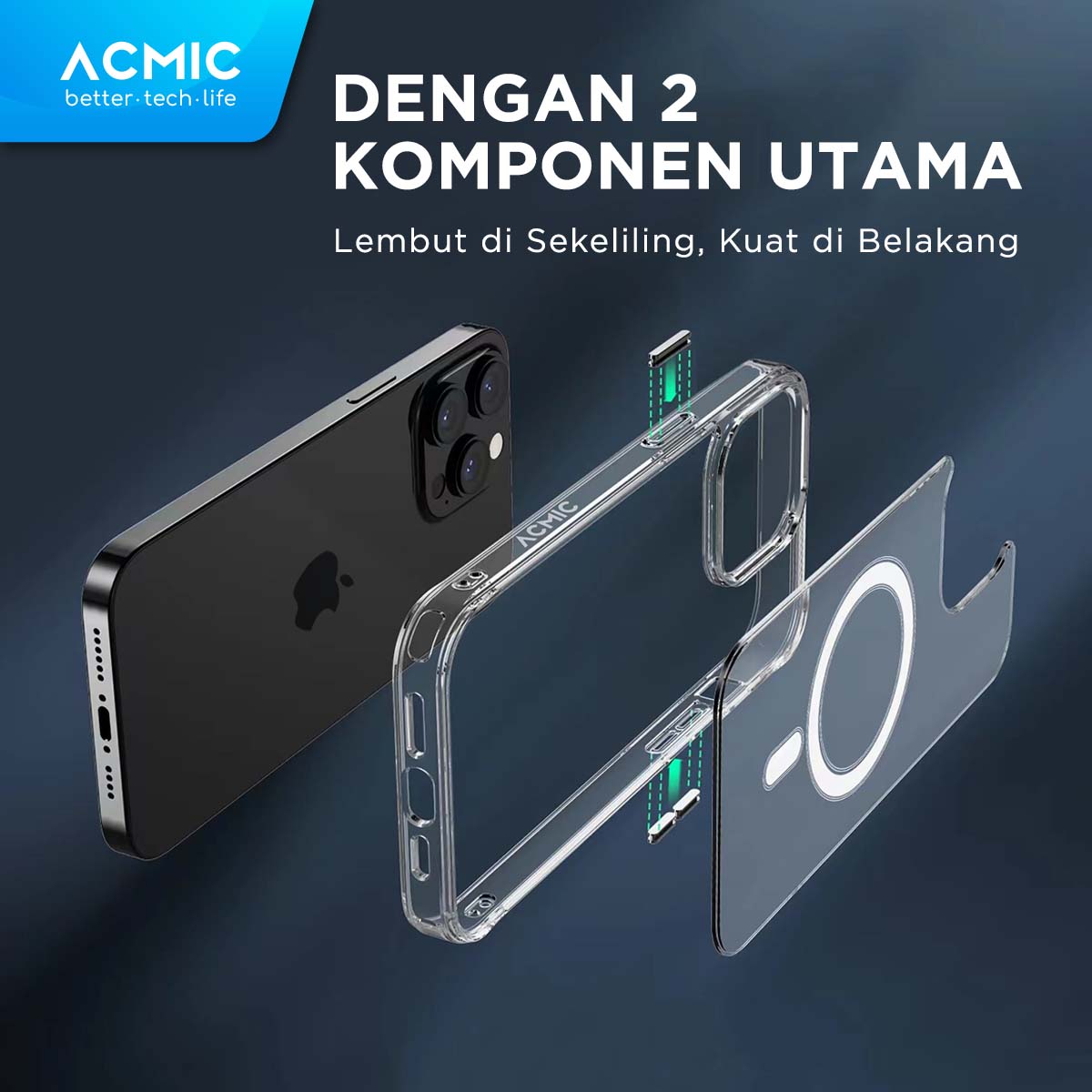 ACMIC MAGCASE iPhone 15 Pro Max Plus Case MagSafe Soft Casing