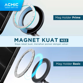 ACMIC Mag Holder Prime | Basic MagSafe Phone Holder Magnetic Car Holder