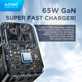 ACMIC TAC65 Travel Adapter Universal GaN 65watt Adaptor Fast Charging