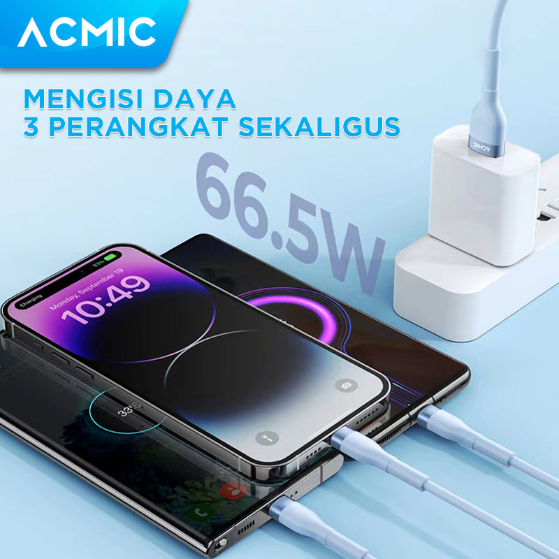 ACMIC UNILINE TRIO Kabel 3 in 1 Kabel Data Fast Charging 66.5W