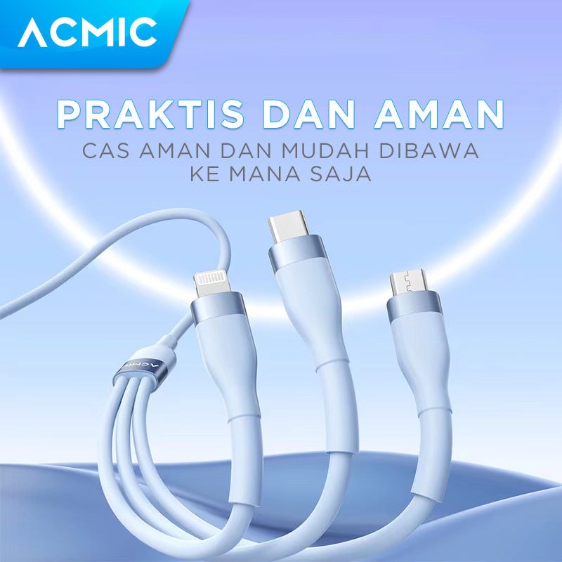 ACMIC UNILINE TRIO Kabel 3 in 1 Kabel Data Fast Charging 66.5W