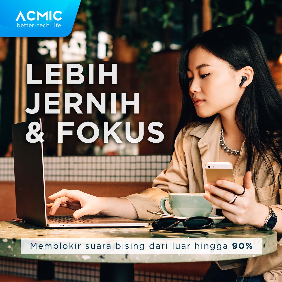 ACMIC ANC QUITEBUDS 30 TWS Active Noise Cancelling Wireless Bluetooth Earphone Earbuds Headset