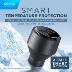 ACMIC CC95 PRO 95W USB A + Dual USB Type C Car Charger PD PPS Super Fast Charging 2.0