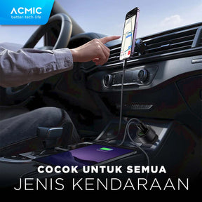 ACMIC CC95 PRO 95W USB A + Dual USB Type C Car Charger PD PPS Super Fast Charging 2.0