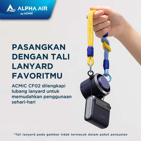 ACMIC FOLDING COMPACT COOLING FAN CF02 Kipas Angin Portable Lipat With Ice Cooling System, Neck Hanging & Desk Function