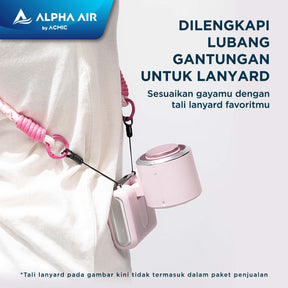 ACMIC FOLDING COMPACT COOLING FAN CF02 Kipas Angin Portable Lipat With Ice Cooling System, Neck Hanging & Desk Function