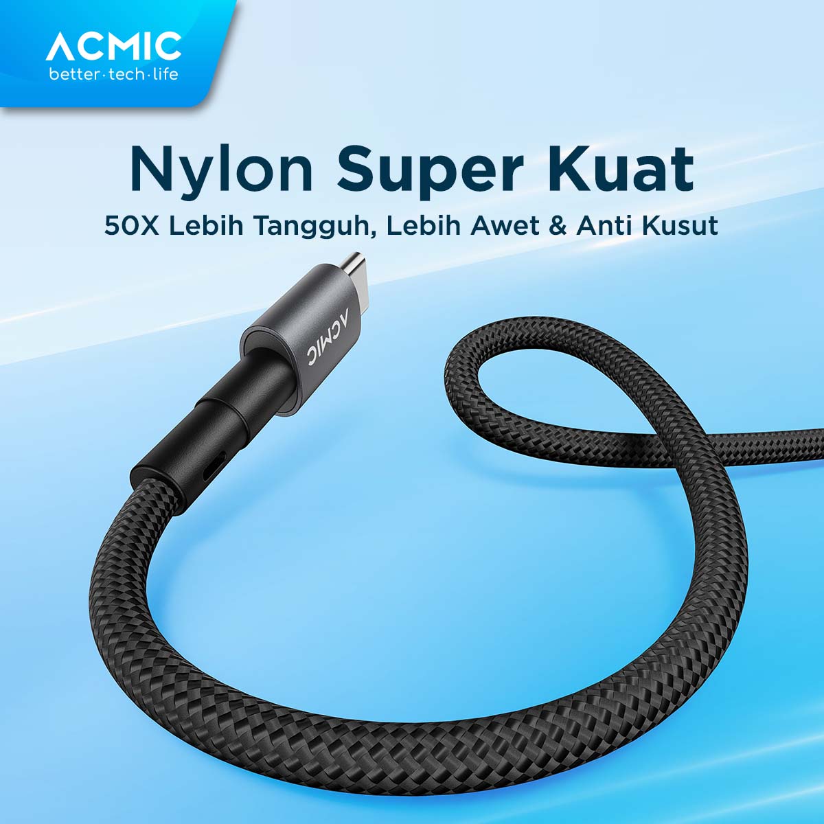 ACMIC MAGLINE 240W Kabel Data PD 3.1 Power Delivery Ultra Fast Charging Magnetic Kabel Data Charger Magnet