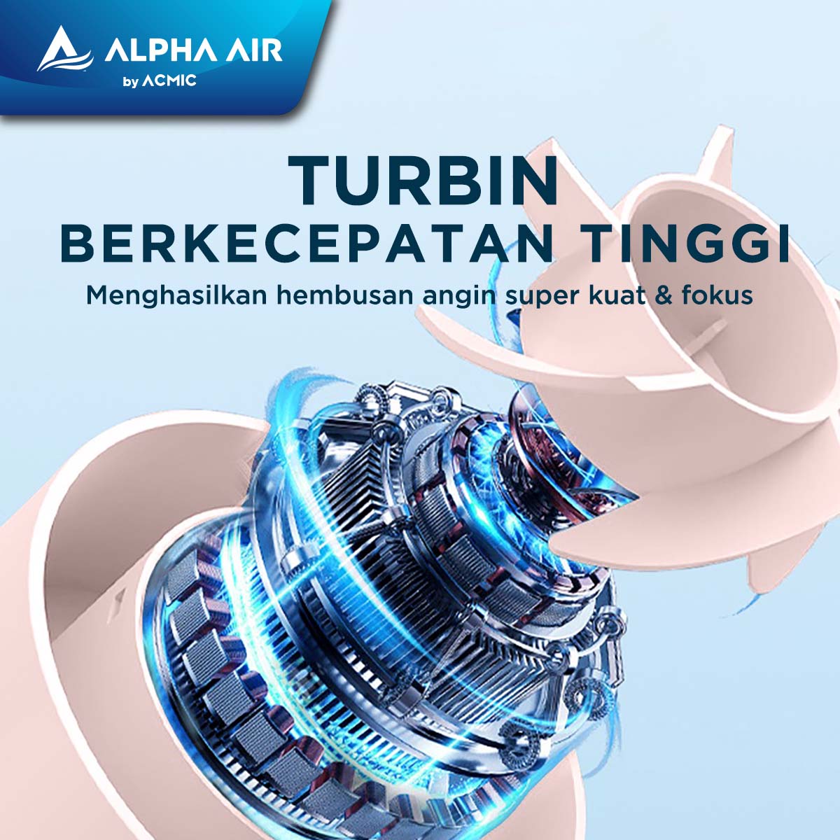 ACMIC MIST SPRAY FAN SF01 Kipas Angin AC Mini Portable Digital Display Super Strong Cooling Airflow dengan Mist Spray