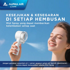 ACMIC MIST SPRAY FAN SF01 Kipas Angin AC Mini Portable Digital Display Super Strong Cooling Airflow dengan Mist Spray
