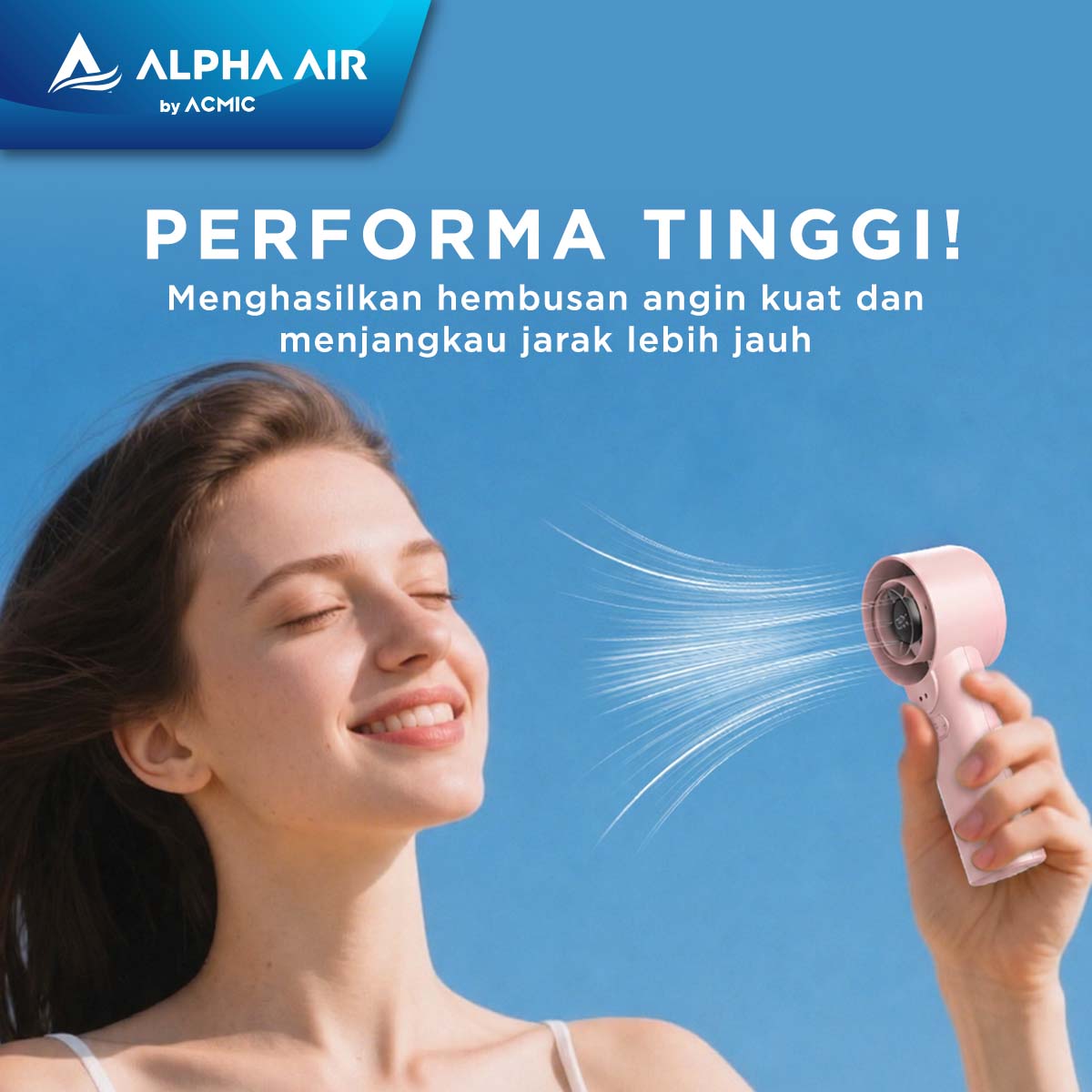 ACMIC MIST SPRAY FAN SF01 Kipas Angin AC Mini Portable Digital Display Super Strong Cooling Airflow dengan Mist Spray