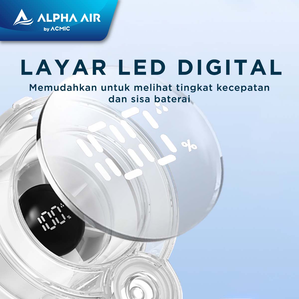ACMIC MIST SPRAY FAN SF01 Kipas Angin AC Mini Portable Digital Display Super Strong Cooling Airflow dengan Mist Spray