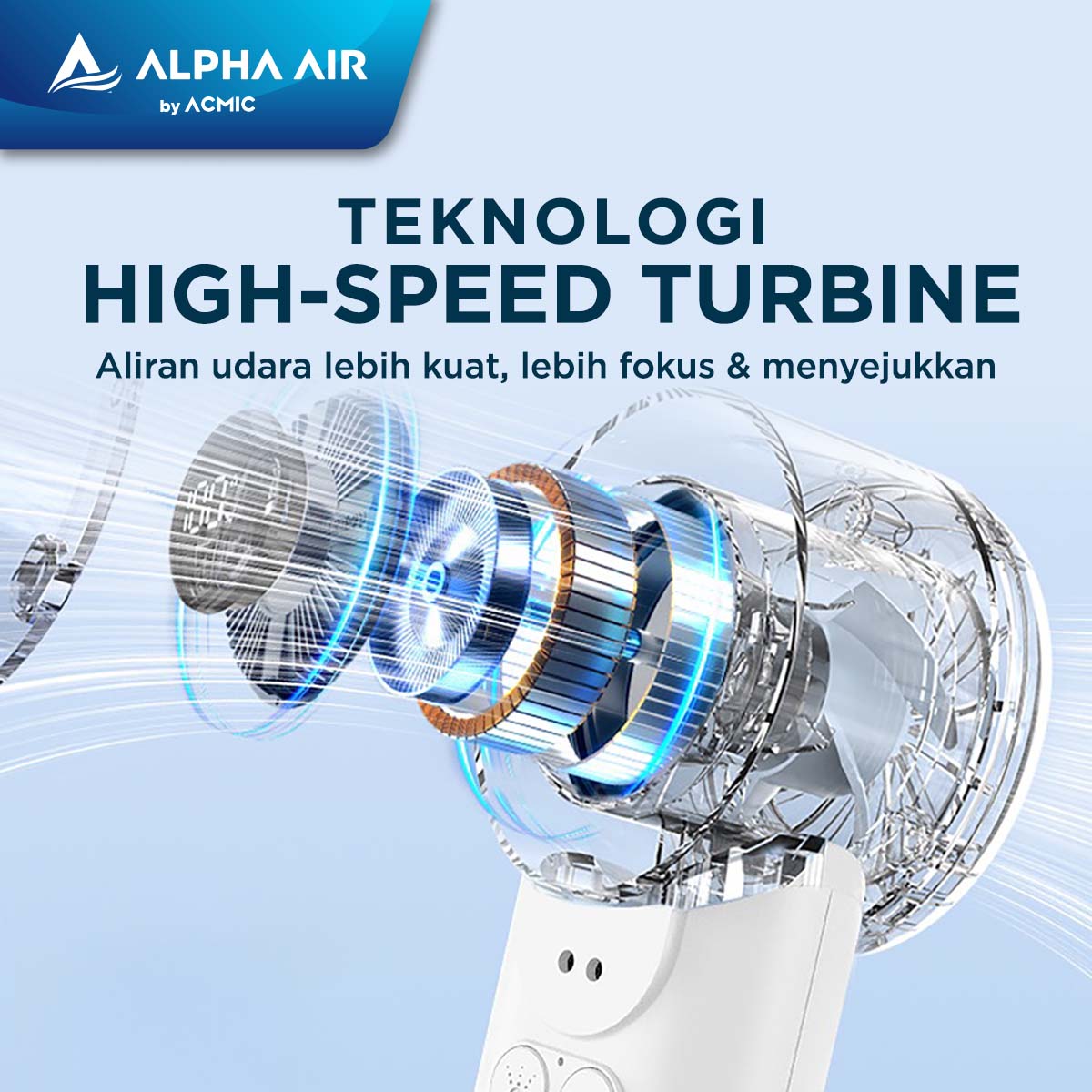 ACMIC MIST SPRAY FAN SF01 Kipas Angin AC Mini Portable Digital Display Super Strong Cooling Airflow dengan Mist Spray
