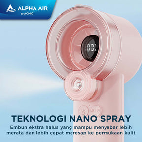 ACMIC MIST SPRAY FAN SF01 Kipas Angin AC Mini Portable Digital Display Super Strong Cooling Airflow dengan Mist Spray