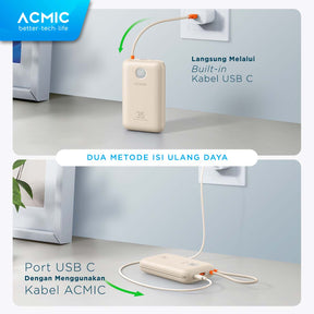 ACMIC NEOPOWER Super Mini 35W Powerbank 20000mAh SFC Super Fast Charging for Samsung with Built-in Cable