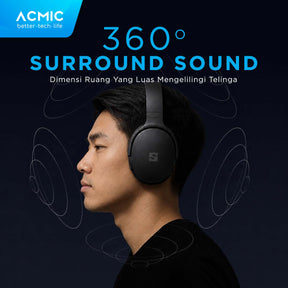 ACMIC NOVABOOM Bluetooth Wireless Headphone Headset Bluetooth 5.4 Extra Bass Built-in Controls