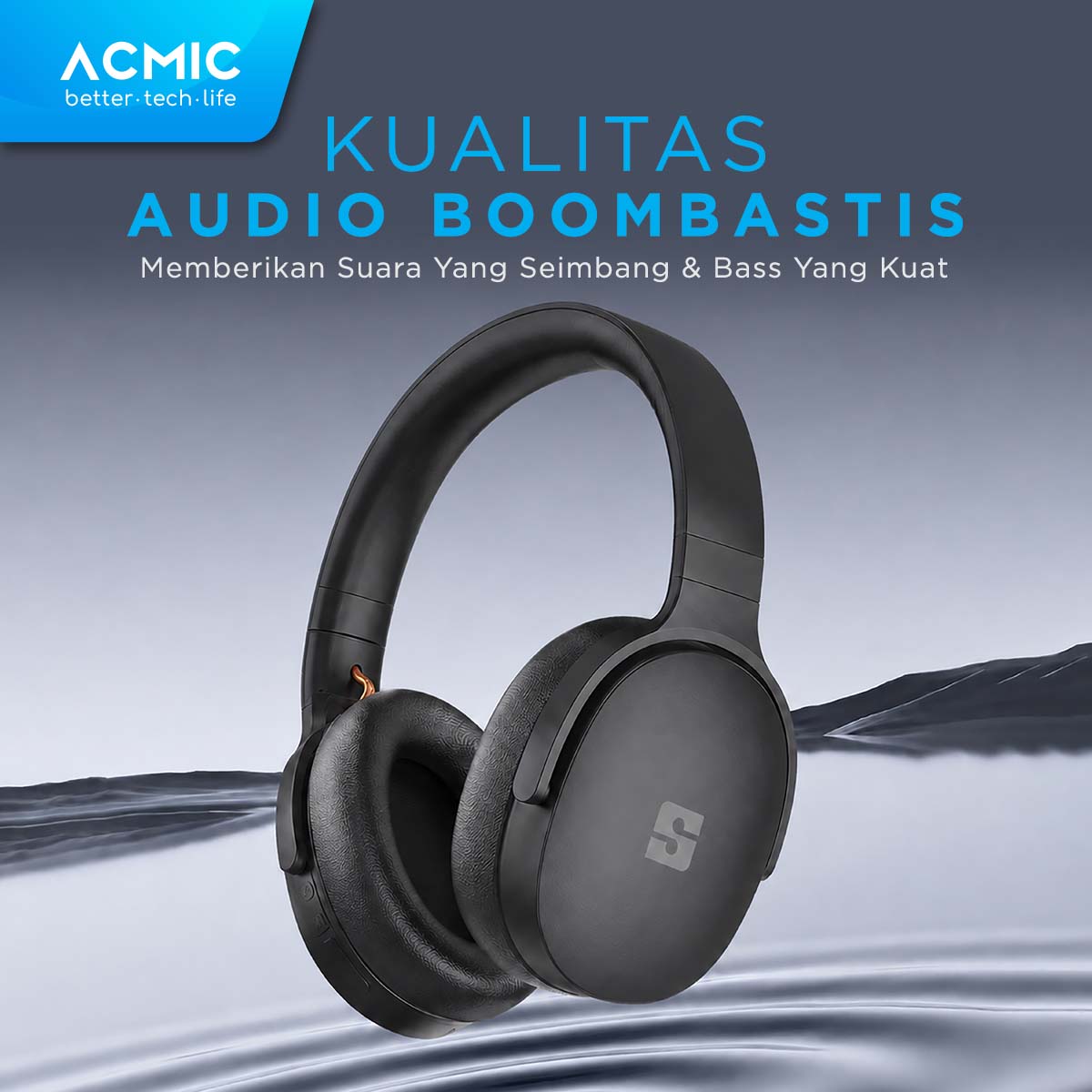 ACMIC NOVABOOM Bluetooth Wireless Headphone Headset Bluetooth 5.4 Extra Bass Built-in Controls