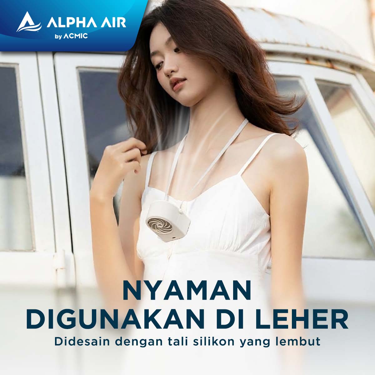 ACMIC NECK HANGING FAN HF01 Kipas Angin Leher Portable Super Strong Airflow