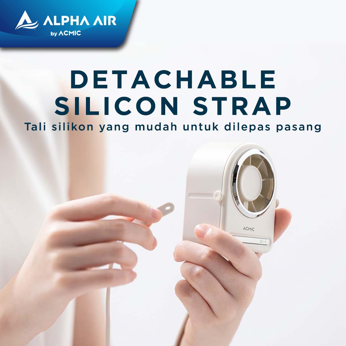 ACMIC NECK HANGING FAN HF01 Kipas Angin Leher Portable Super Strong Airflow
