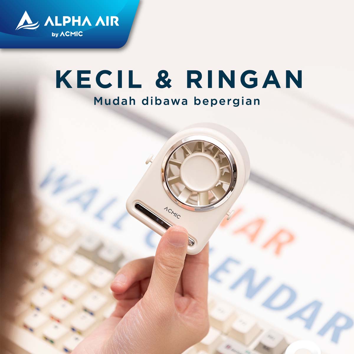 ACMIC NECK HANGING FAN HF01 Kipas Angin Leher Portable Super Strong Airflow