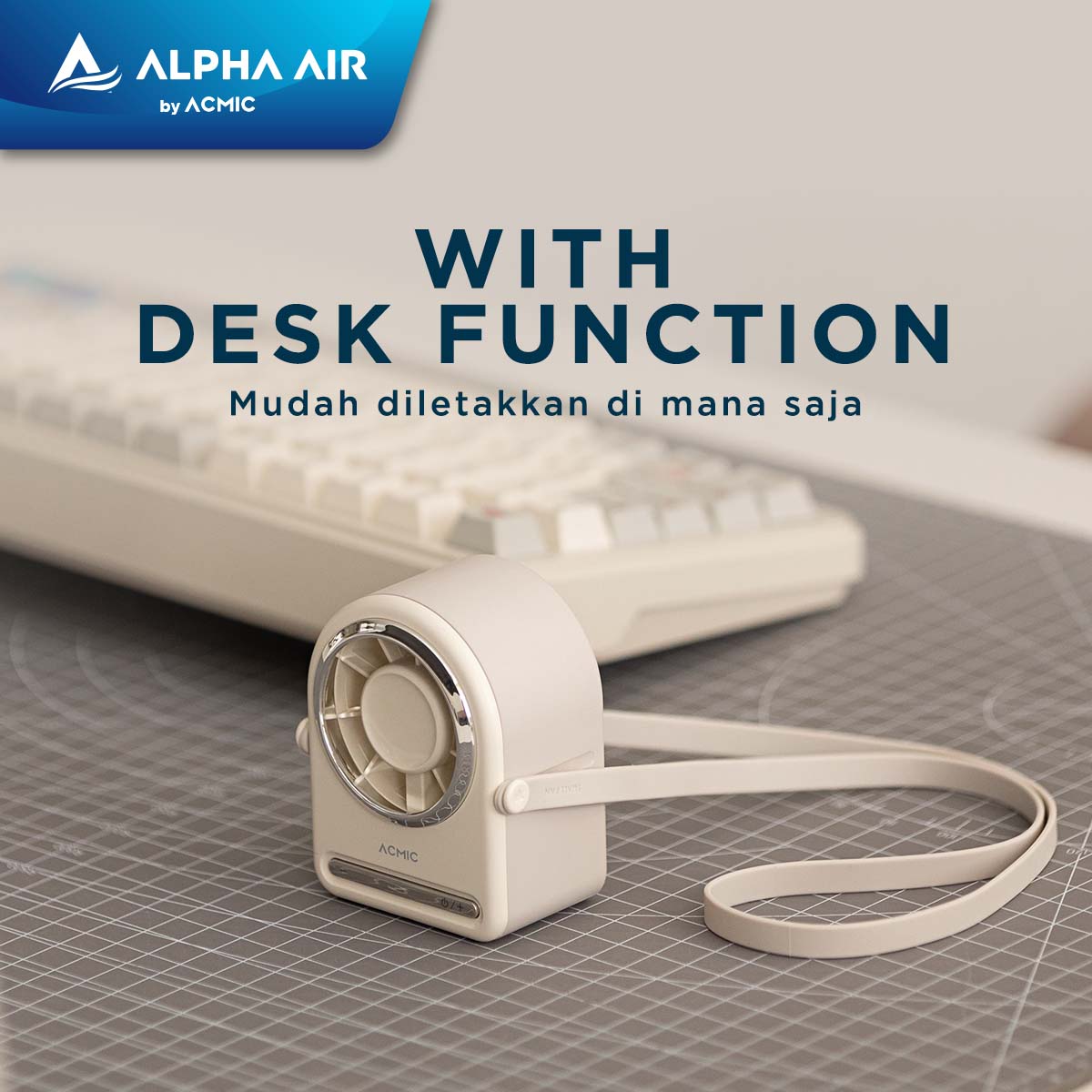 ACMIC NECK HANGING FAN HF01 Kipas Angin Leher Portable Super Strong Airflow