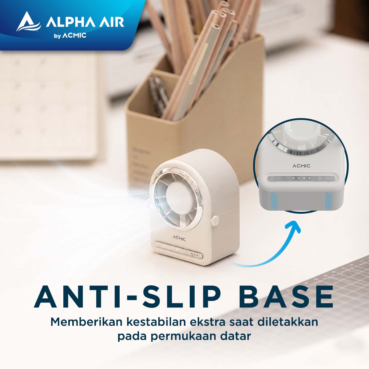 ACMIC NECK HANGING FAN HF01 Kipas Angin Leher Portable Super Strong Airflow