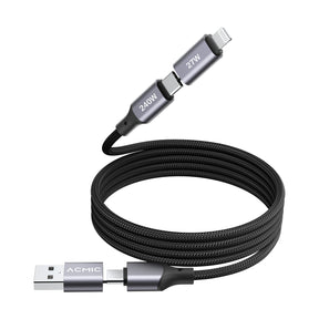 ACMIC OMNILINE MAG100 4in1 240W Kabel Data PD 3.1 Power Delivery Ultra Fast Charging Magnetic Kabel Data Charger Magnet