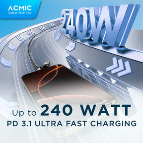 ACMIC OMNILINE 4in1 240W Kabel Data PD 3.1 Power Delivery Ultra Fast Charging USB Type-C iPhone Lightning