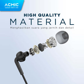 ACMIC OMNIO In-Ear Headset Earphone Earbuds Headphone Stereo with Mic FREE Converter USB C