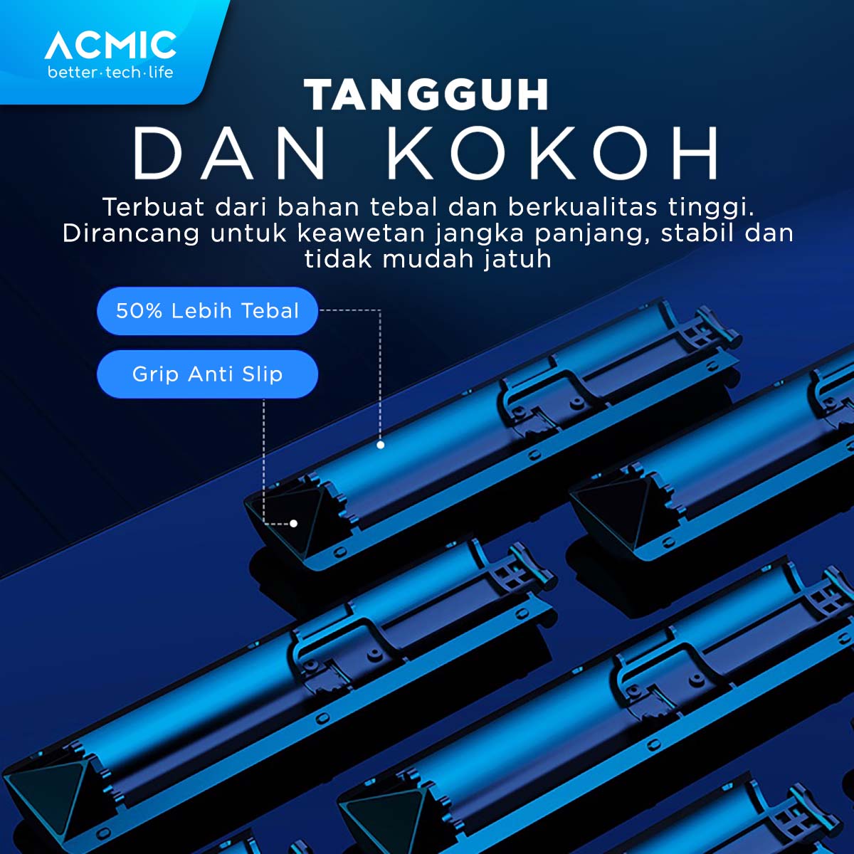 ACMIC TS11 Tongsis Tripod Bluetooth Remote Selfie Stick 1.1M (110CM)
