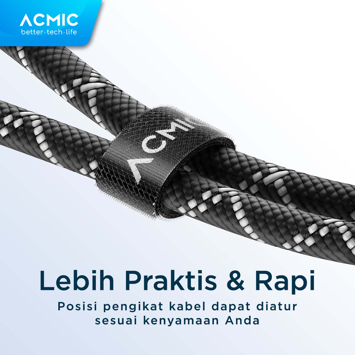 ACMIC STRAPLINE 240W Crossbody Strap Phone Lanyard Design Kabel Data USB-C to USB-C PD 3.1 Power Delivery Fast Charging