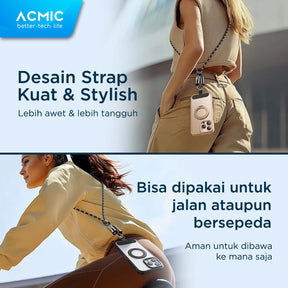 ACMIC STRAPLINE 240W Crossbody Strap Phone Lanyard Design Kabel Data USB-C to USB-C PD 3.1 Power Delivery Fast Charging