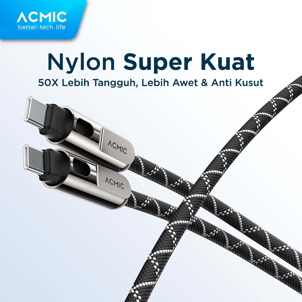 ACMIC STRAPLINE 240W Crossbody Strap Phone Lanyard Design Kabel Data USB-C to USB-C PD 3.1 Power Delivery Fast Charging