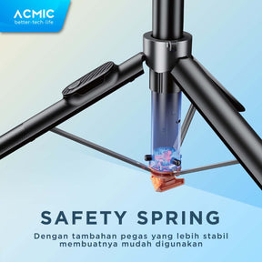 ACMIC TS20 Touchdown Auto Open One Click Selfie Stick 2M Aluminium Tripod Tongsis Bluetooth Remote