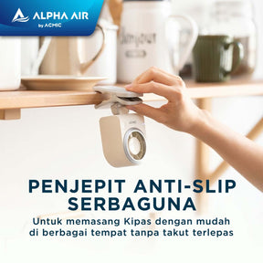 ACMIC TURBO CLIP FAN CLF01 Kipas Angin Portable Multifungsi dengan Anti-Slip Clip Super Strong Airflow