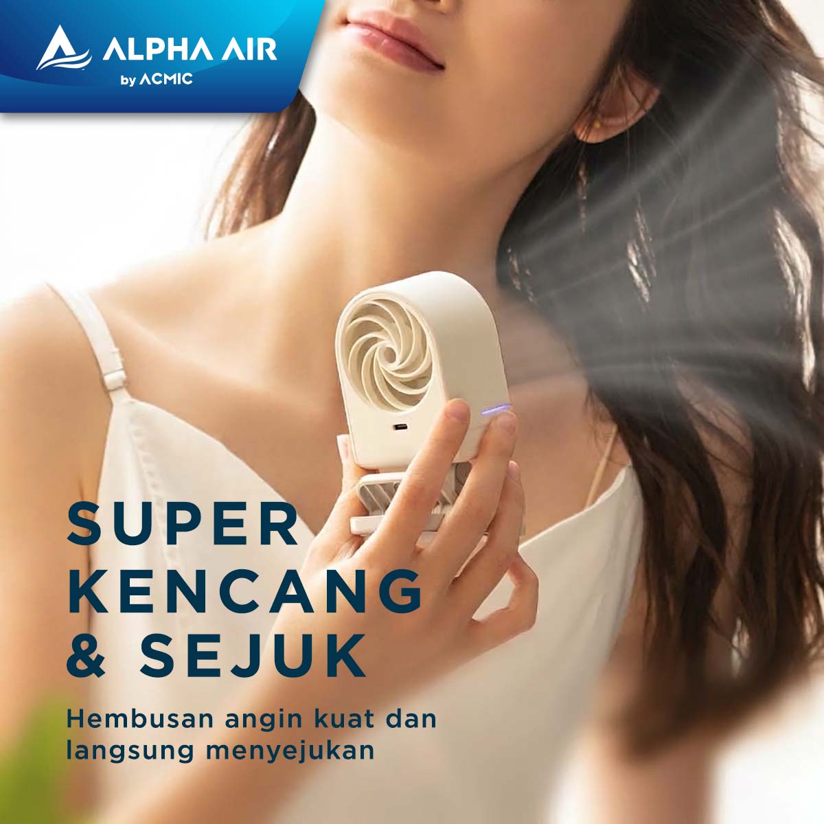 ACMIC TURBO CLIP FAN CLF01 Kipas Angin Portable Multifungsi dengan Anti-Slip Clip Super Strong Airflow